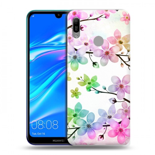 Дизайнерский пластиковый чехол для Huawei Y6 (2019) Органические цветы