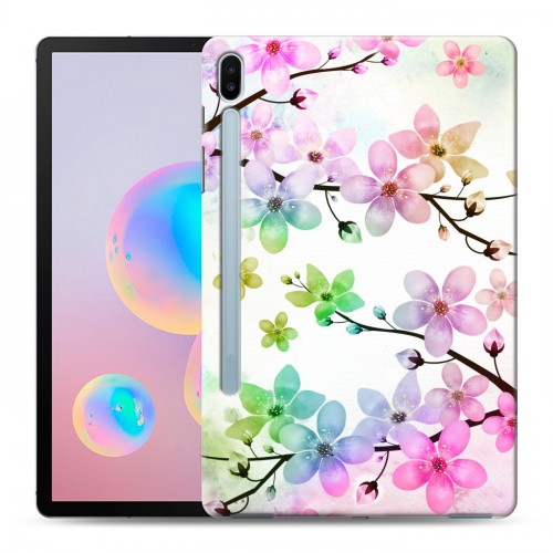Дизайнерский силиконовый чехол для Samsung Galaxy Tab S6 Органические цветы