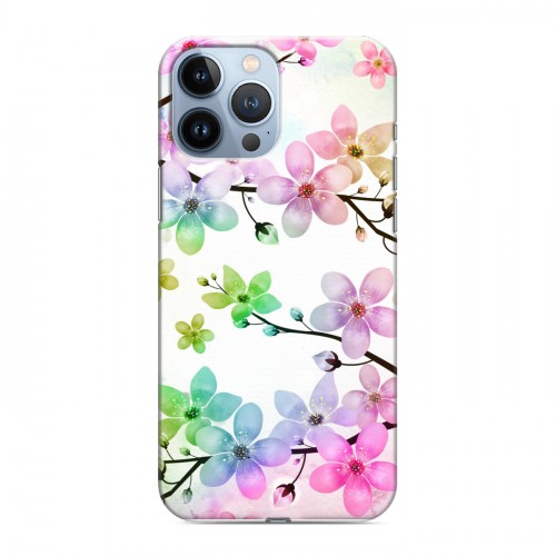 Дизайнерский силиконовый чехол для Iphone 13 Pro Max Органические цветы