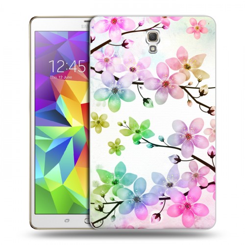Дизайнерский силиконовый чехол для Samsung Galaxy Tab S 8.4 Органические цветы