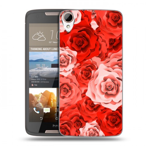 Дизайнерский пластиковый чехол для HTC Desire 828 Органические цветы