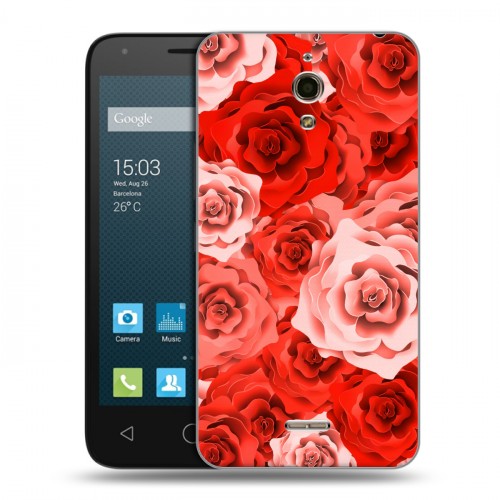 Дизайнерский силиконовый чехол для Alcatel One Touch Pixi 4 (6) Органические цветы