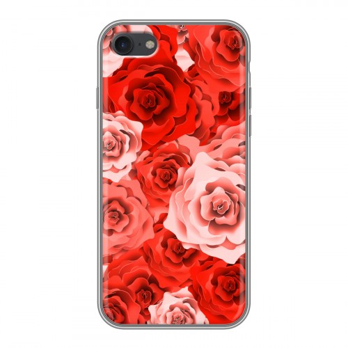 Дизайнерский силиконовый с усиленными углами чехол для Iphone 7 Органические цветы