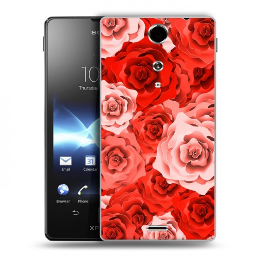 Дизайнерский пластиковый чехол для Sony Xperia TX Органические цветы