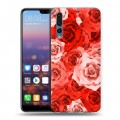 Дизайнерский силиконовый с усиленными углами чехол для Huawei P20 Pro Органические цветы