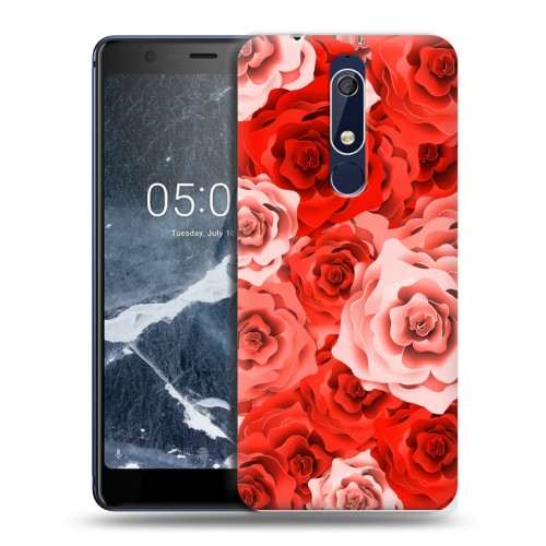 Дизайнерский пластиковый чехол для Nokia 5.1 Органические цветы