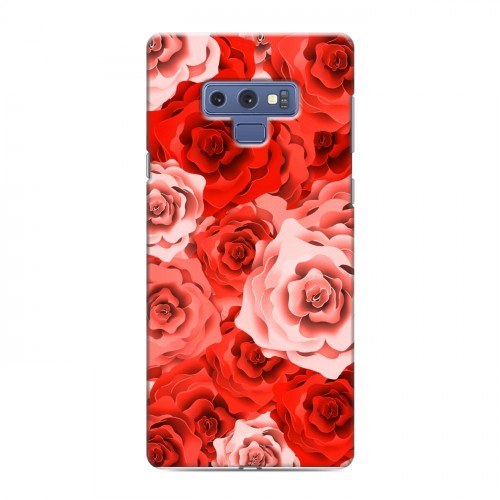 Дизайнерский силиконовый с усиленными углами чехол для Samsung Galaxy Note 9 Органические цветы