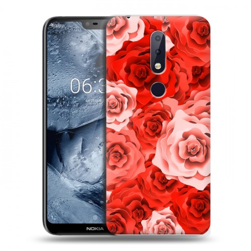 Дизайнерский пластиковый чехол для Nokia 6.1 Plus Органические цветы