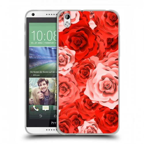 Дизайнерский пластиковый чехол для HTC Desire 816 Органические цветы