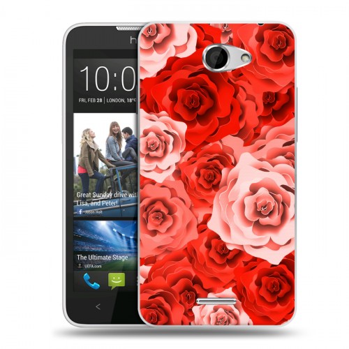 Дизайнерский пластиковый чехол для HTC Desire 516 Органические цветы