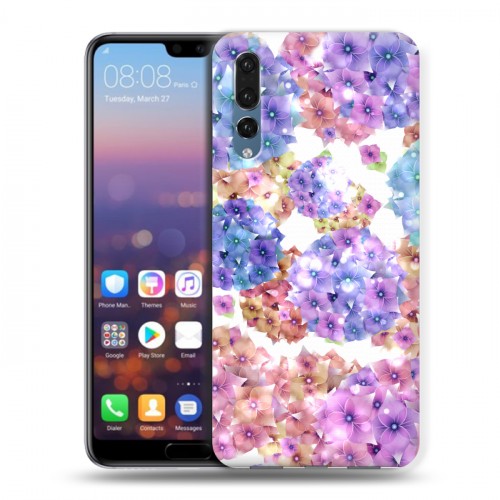 Дизайнерский силиконовый с усиленными углами чехол для Huawei P20 Pro Органические цветы