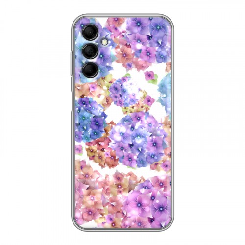 Дизайнерский силиконовый с усиленными углами чехол для Samsung Galaxy M14 5G Органические цветы