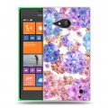 Дизайнерский пластиковый чехол для Nokia Lumia 730/735 Органические цветы
