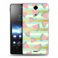 Дизайнерский пластиковый чехол для Sony Xperia TX Кусочки фруктов