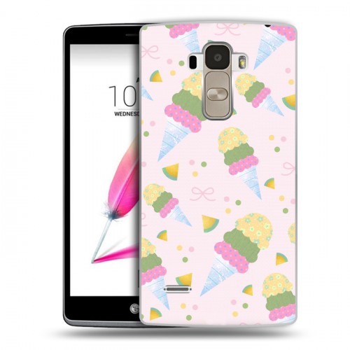 Дизайнерский силиконовый чехол для LG G4 Stylus Кусочки фруктов