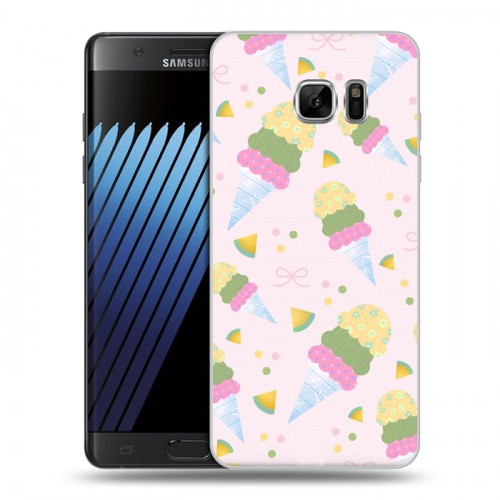 Дизайнерский пластиковый чехол для Samsung Galaxy Note 7 Кусочки фруктов