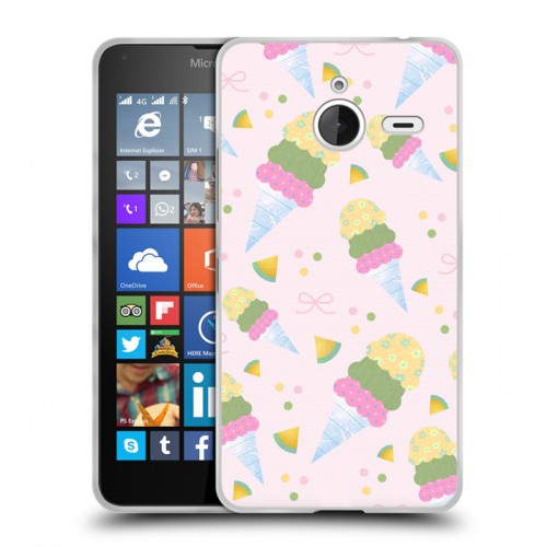 Дизайнерский пластиковый чехол для Microsoft Lumia 640 XL Кусочки фруктов