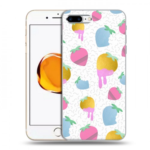 Дизайнерский силиконовый чехол для Iphone 7 Plus / 8 Plus Кусочки фруктов