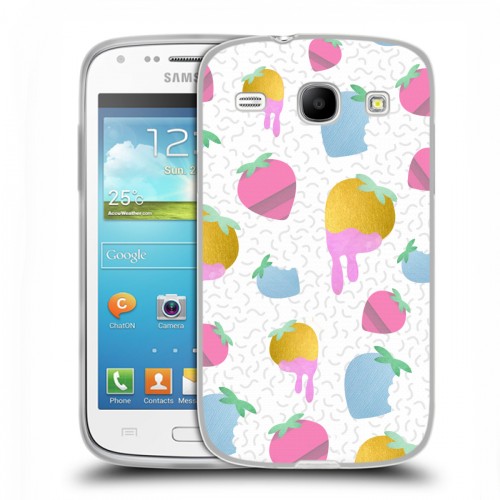 Дизайнерский силиконовый чехол для Samsung Galaxy Core Кусочки фруктов