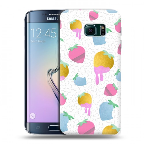 Дизайнерский пластиковый чехол для Samsung Galaxy S6 Edge Кусочки фруктов