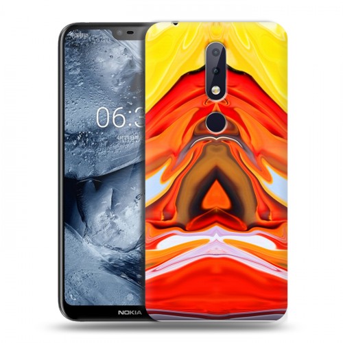 Дизайнерский пластиковый чехол для Nokia 6.1 Plus Цветные агаты