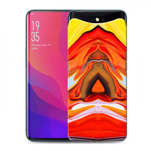 Дизайнерский силиконовый чехол для OPPO Find X Цветные агаты