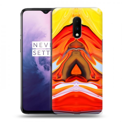 Дизайнерский пластиковый чехол для OnePlus 7 Цветные агаты