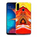 Дизайнерский пластиковый чехол для Samsung Galaxy A20s Цветные агаты