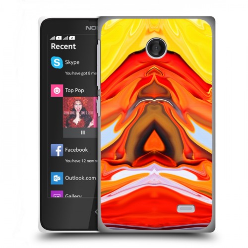 Дизайнерский пластиковый чехол для Nokia X Цветные агаты