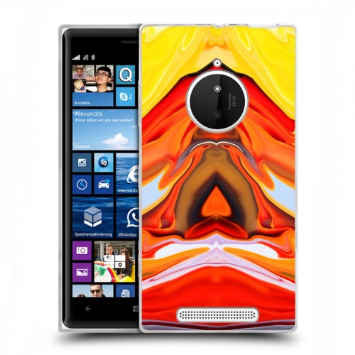 Дизайнерский пластиковый чехол для Nokia Lumia 830 Цветные агаты