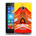 Дизайнерский пластиковый чехол для Microsoft Lumia 435 Цветные агаты