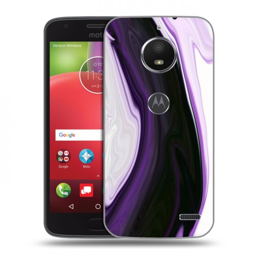 Дизайнерский пластиковый чехол для Motorola Moto E4 Цветные агаты