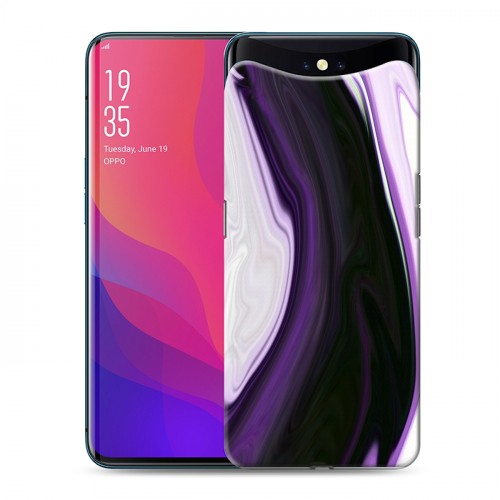 Дизайнерский силиконовый чехол для OPPO Find X Цветные агаты