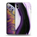 Дизайнерский силиконовый чехол для Iphone Xs Max Цветные агаты