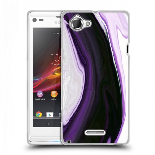 Дизайнерский пластиковый чехол для Sony Xperia L Цветные агаты