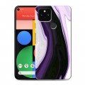 Дизайнерский пластиковый чехол для Google Pixel 5 Цветные агаты