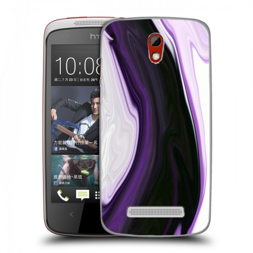 Дизайнерский пластиковый чехол для HTC Desire 500 Цветные агаты