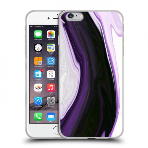 Дизайнерский силиконовый чехол для Iphone 6 Plus/6s Plus Цветные агаты