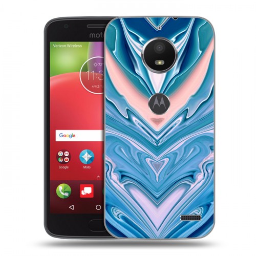 Дизайнерский пластиковый чехол для Motorola Moto E4 Цветные агаты