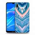 Дизайнерский пластиковый чехол для Huawei Y6 (2019) Цветные агаты