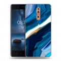 Дизайнерский пластиковый чехол для Nokia 8 Цветные агаты