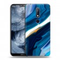 Дизайнерский пластиковый чехол для Nokia 6.1 Plus Цветные агаты