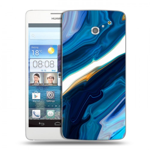 Дизайнерский пластиковый чехол для Huawei Ascend D2 Цветные агаты