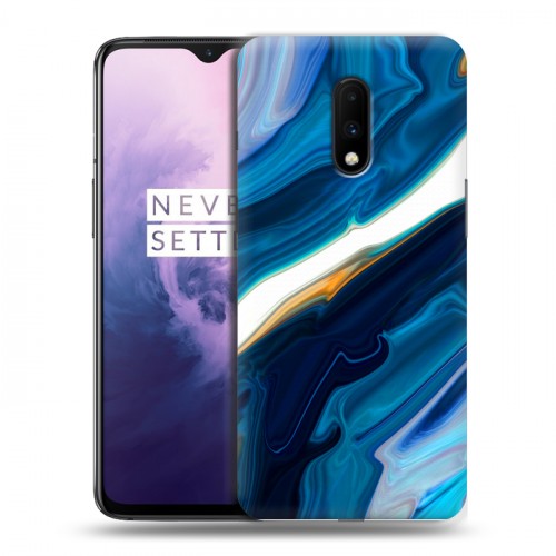 Дизайнерский пластиковый чехол для OnePlus 7 Цветные агаты