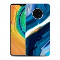 Дизайнерский пластиковый чехол для Huawei Mate 30 Цветные агаты