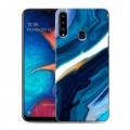 Дизайнерский пластиковый чехол для Samsung Galaxy A20s Цветные агаты