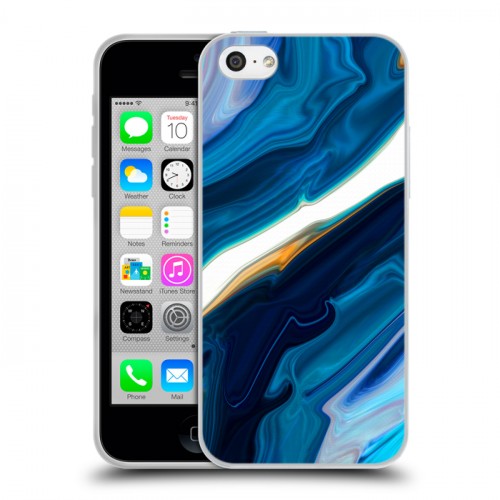 Дизайнерский пластиковый чехол для Iphone 5c Цветные агаты