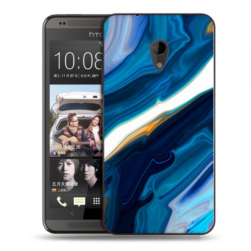 Дизайнерский пластиковый чехол для HTC Desire 700 Цветные агаты