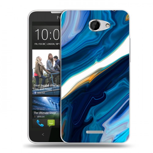 Дизайнерский пластиковый чехол для HTC Desire 516 Цветные агаты