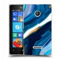 Дизайнерский пластиковый чехол для Microsoft Lumia 435 Цветные агаты